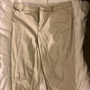 Khaki above the ankle capris pants
